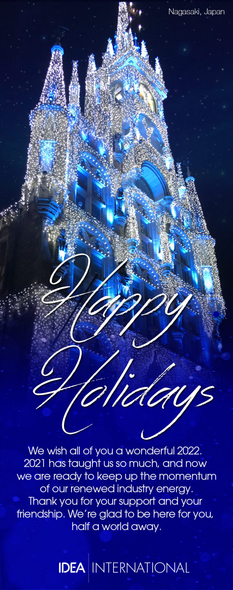 Happy Holidays from Idea International 2022 Happy 2022!