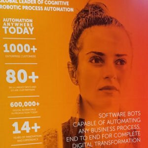 Automation Anywhere use graphics throughout their exhibits