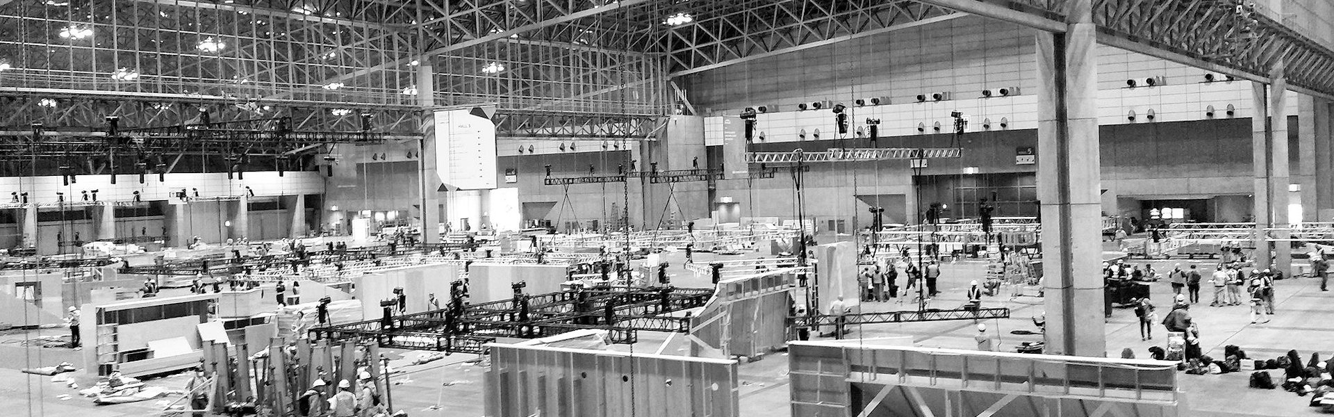 Exhibition hall setup with global exhibiting partner, Idea International