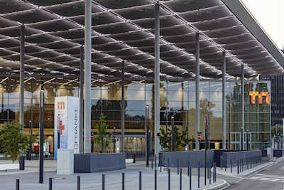 Düsseldorf Exhibition Center grounds are modern, compact, and efficiently connected ©Messe_Düsseldor | Ansgar van Treeck